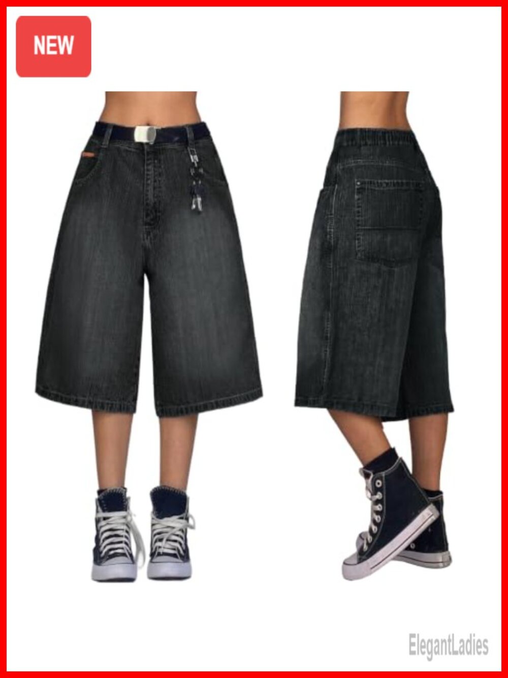 Baggy Wide Leg Bermuda Denim Shorts Women Y2K Boyfriend Jorts